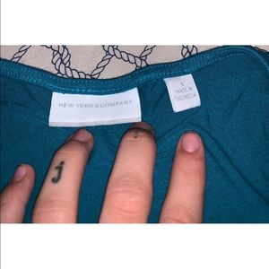🌺 .•SALE•. NY&C blue swoop neck top